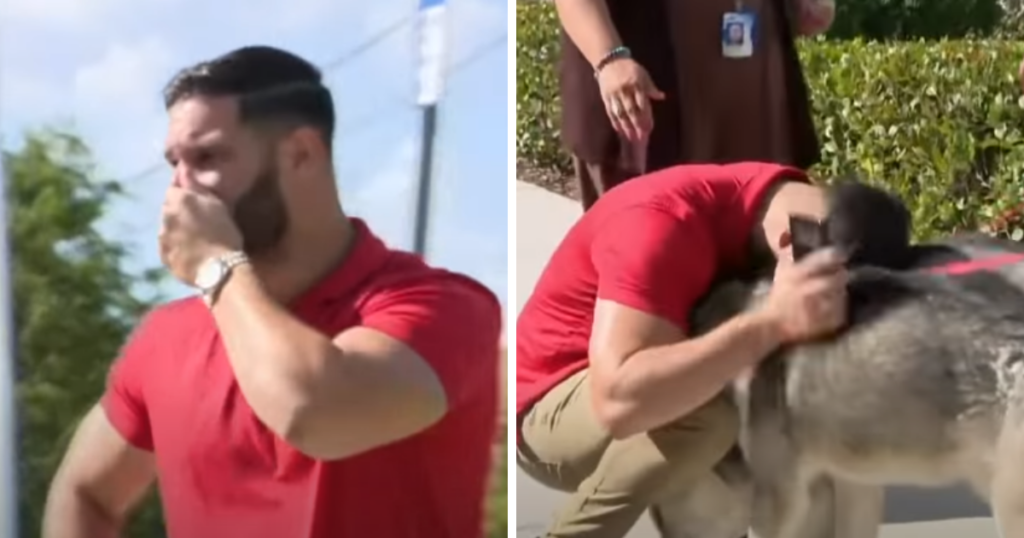 Man Becomes Emotional After Finding His Lost Dogs During A Dog Adoption